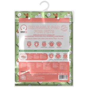 MISOKO Reusable Pee Pad S 40x50cm, Puppies and Bones, Green